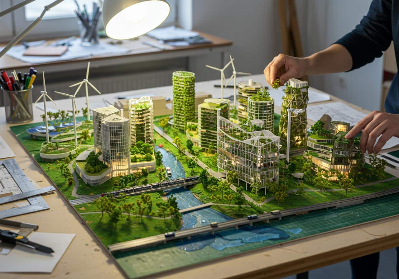 Maquette ville du futur écologique 6 étapes faciles — free download